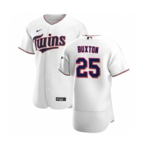 Men's Nike Minnesota Twins #25 Byron Buxton White Home 2020 Authentic Player Baseball Jersey