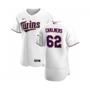 Men's Nike Minnesota Twins #62 Dakota Chalmers White Home 2020 Authentic Player Baseball Jersey