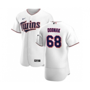 Men's Nike Minnesota Twins #68 Randy Dobnak White Home 2020 Authentic Player Baseball Jersey