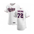 Men's Nike Minnesota Twins #72 Caleb Thielbar White Home 2020 Authentic Player Baseball Jersey