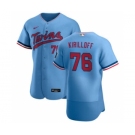 Men's Nike Minnesota Twins #76 Alex Kirilloff Light Blue Alternate 2020 Authentic Team Baseball Jersey