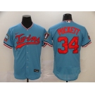 Nike Men's Minnesota Twins #34 Kirby Puckett Authentic Light Blue Alternate Flex Base Authentic Collection Baseball Jersey