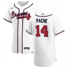 Atlanta Braves #14 Cristian Pache Men's Nike White Home 2020 Authentic Player MLB Jersey