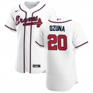 Atlanta Braves #20 Marcell Ozuna Men's Nike White Home 2020 Authentic Player MLB Jersey