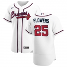 Atlanta Braves #25 Tyler Flowers Men's Nike White Home 2020 Authentic Player MLB Jersey