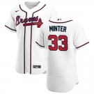 Atlanta Braves #33 A.J. Minter Men's Nike White Home 2020 Authentic Player MLB Jersey