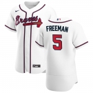 Atlanta Braves #5 Freddie Freeman Men's Nike White Home 2020 Authentic Player MLB Jersey