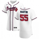 Atlanta Braves #55 Chris Martin Men's Nike White Home 2020 Authentic Player MLB Jersey