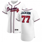 Atlanta Braves #77 Luke Jackson Men's Nike White Home 2020 Authentic Player MLB Jersey