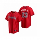 Men's Atlanta Braves #13 Ronald Acuna Jr. Nike Red 2020 Replica Alternate Jersey