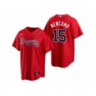 Men's Atlanta Braves #15 Sean Newcomb Nike Red 2020 Replica Alternate Jersey