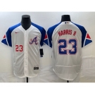 Men's Atlanta Braves #23 Michael Harris II Number White 2023 City Connect Flex Base Stitched Baseball Jersey