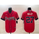 Men's Atlanta Braves #27 Austin Riley Red City Connect Cool Base Stitched Baseball Jersey