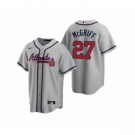 Men's Atlanta Braves #27 Fred McGriff Nike Gray 2020 Replica Road Jersey