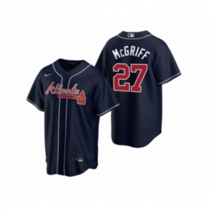 Men's Atlanta Braves #27 Fred McGriff Nike Navy 2020 Replica Alternate Jersey