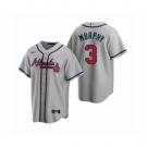 Men's Atlanta Braves #3 Dale Murphy Nike Gray 2020 Replica Road Jersey