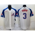 Men's Atlanta Braves #3 Dale Murphy White 2023 City Connect Cool Base Stitched Jersey