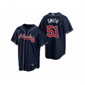 Men's Atlanta Braves #51 Will Smith Nike Navy 2020 Replica Alternate Jersey