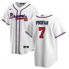 Men's Atlanta Braves #7 Jurickson Profar White 2025 Cool Base Stitched Baseball Jersey