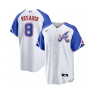 Men's Atlanta Braves #8 Eddie Rosario White 2023 City Connect Cool Base Stitched Jersey