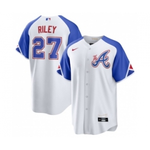Men's Atlanta Braves Active Player Custom White 2023 City Connect Cool Base Stitched Baseball Jersey