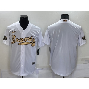 Men's Atlanta Braves Blank White 2022 All Star Stitched Cool Base Nike Jersey