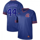 Men's Nike Atlanta Braves #44 Hank Aaron Blue M&N MLB Jersey