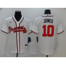 Nike Atlanta Braves #10 Chipper Jones Authentic 2020 White Alternate Cool Base Baseball Jersey