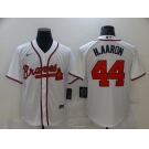 Nike Atlanta Braves #44 Hank Aaron Authentic White 2020 Alternate Cool Base Baseball Jersey