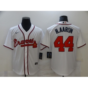 Nike Atlanta Braves #44 Hank Aaron Authentic White 2020 Alternate Cool Base Baseball Jersey