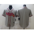 Nike Atlanta Braves Blank Grey 2020 Cool Base Baseball Jersey