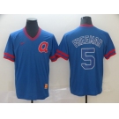 Nike Men's Atlanta Braves #5 Freddie Freeman Royal blue Cool Base Baseball Jersey