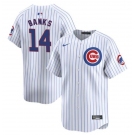 Men's Chicago Cubs #14 Ernie Banks White Cool Base Stitched Baseball Jersey