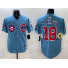Men's Chicago Cubs #18 Shōta Imanaga Blue 2025 Tokyo Series 2nd Alternate Limited Stitched Baseball Jersey