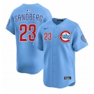 Men's Chicago Cubs #23 Ryne Sandberg Blue 2024-25 2nd Alternate Limited Stitched Baseball Jersey