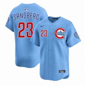 Men's Chicago Cubs #23 Ryne Sandberg Blue 2024-25 2nd Alternate Limited Stitched Baseball Jersey