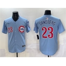 Men's Chicago Cubs #23 Ryne Sandberg Blue 'Ryne Sandberg Tribute' Vapor Limited V3 Stitched Baseball Jersey