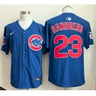 Men's Chicago Cubs #23 Ryne Sandberg Royal Limited Stitched Baseball Jersey