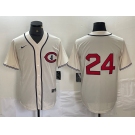 Men's Chicago Cubs #24 Cody Bellinger 2022 Cream Field of Dreams Cool Base Stitched Baseball Jersey