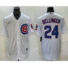 Men's Chicago Cubs #24 Cody Bellinger White Stitched Cool Base Nike Jersey