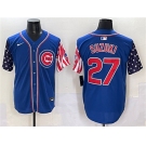 Men's Chicago Cubs #27 Seiya Suzuki Royal 2025 Independence Day Vapor Premier Limited Stitched Baseball Jersey