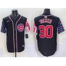 Men's Chicago Cubs #30 Kyle Tucker Black 2025 Independence Day Vapor Premier Limited Stitched Baseball Jersey