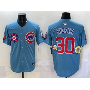 Men's Chicago Cubs #30 Kyle Tucker Blue 2025 Tokyo Series 2nd Alternate Limited Stitched Baseball Jersey