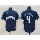 Men's Chicago Cubs #4 Pete Crow-Armstrong Navy City Connect Stitched Baseball Jersey