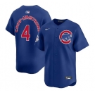 Men's Chicago Cubs #4 Pete Crow-Armstrong Royal Limited Stitched Baseball Jersey