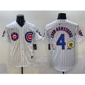 Men's Chicago Cubs #4 Pete Crow-Armstrong White 2025 Tokyo Series Limited Stitched Baseball Jersey
