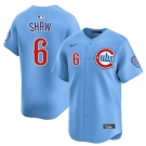 Men's Chicago Cubs #6 Matt Shaw Blue 2024-25 2nd Alternate Limited Stitched Baseball Jersey
