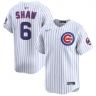 Men's Chicago Cubs #6 Matt Shaw White Home Limited Stitched Baseball Jersey