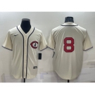 Men's Chicago Cubs #8 Andre Dawson Cream Turn Back the Clock Stitched MLB Cooperstown Collection Nike Jersey