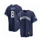 Men's Chicago Cubs #8 Ian Happ Nike City Connect Replica Player Navy Jersey